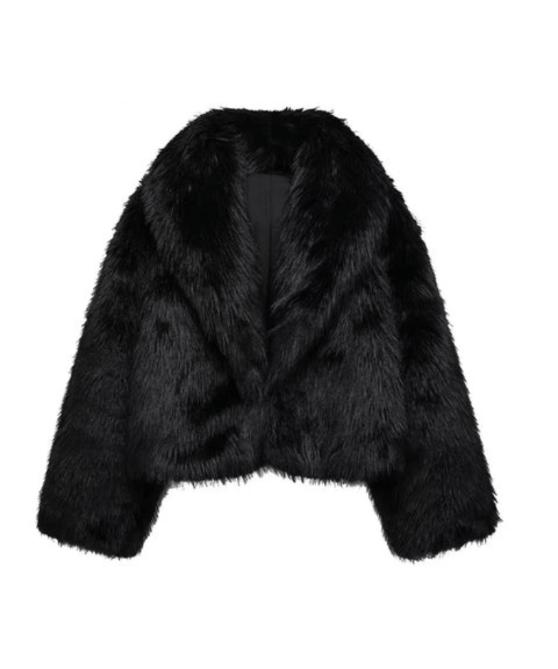 Manhattan Cropped Faux Fur Jacket