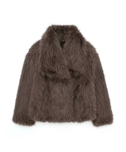 Manhattan Cropped Faux Fur Jacket